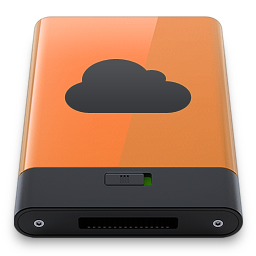 Orange iDisk B Icon 256x256 png